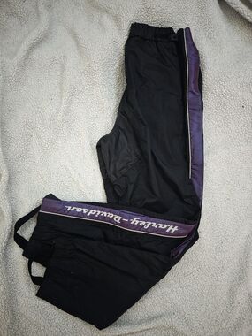 Harley-Davidson Black and Purple Waterproof Pants